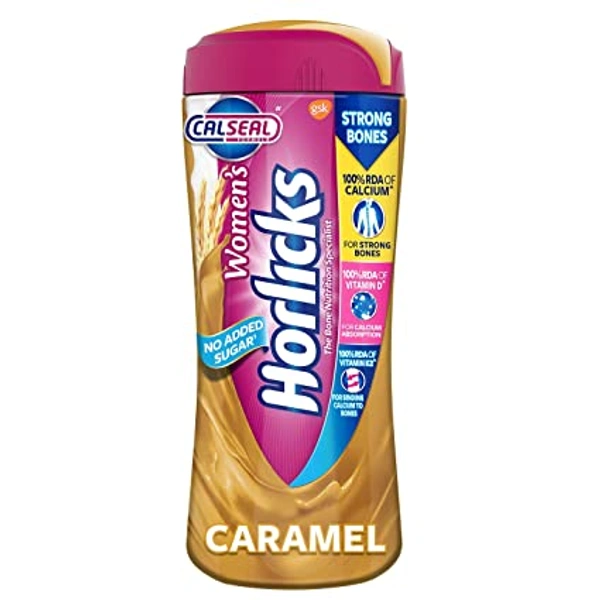 Women's Horlicks Health & Nutrition Drink - Caramel Flavour, No Added Sugar 400 g