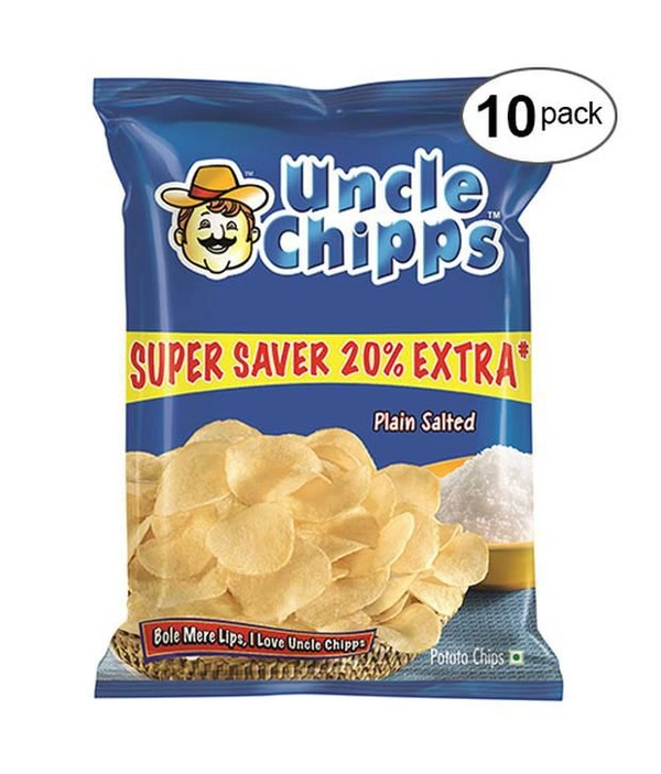 Uncle Chips Plain Salted  - 10