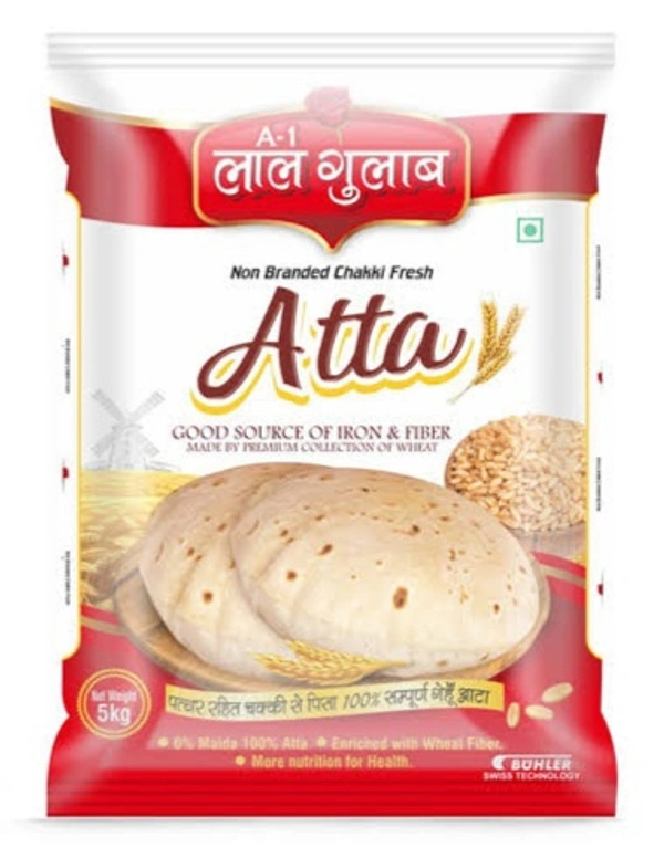Lal Gulab Chakki Fresh Atta 5kg Pack