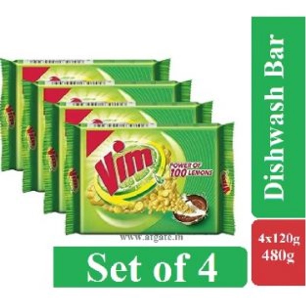 Vim Dish Wash Bar Lemon 1*4 Set