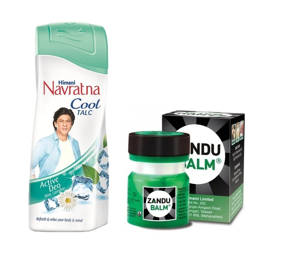 Navratna Cool Talc - 100g+ free zandu balm 8 ml worth ₹ 36
