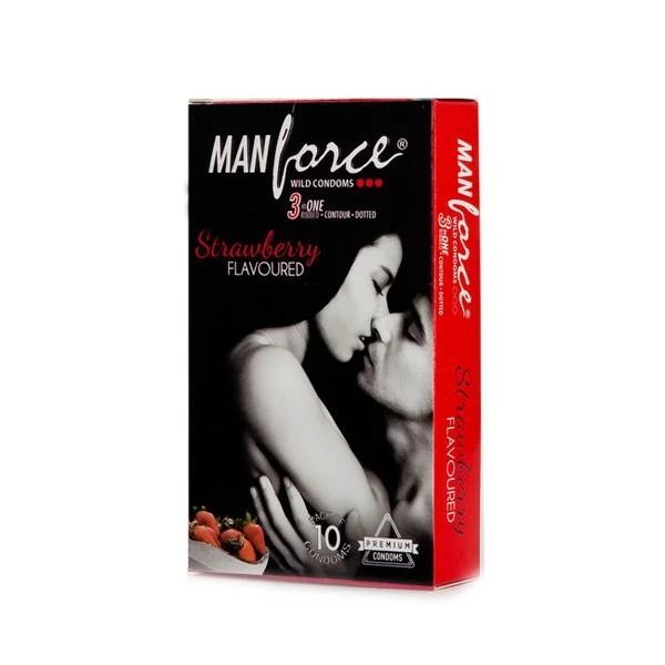 Manforce Strawberry Condom - Strawberry