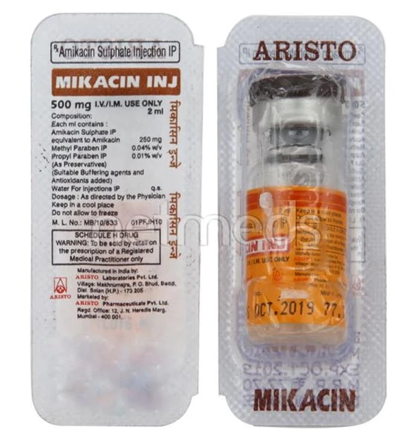 Mikacin 500 Injection  - 1 Vial