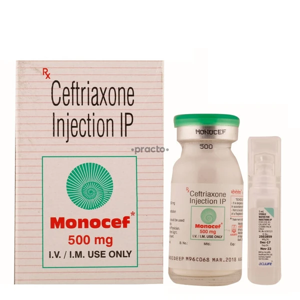 Monocef 500 Injection  - 1 Vial