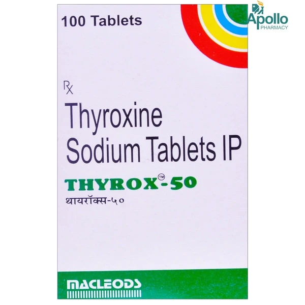 Thyrox 50 Tablet - 1 Bottle of 100 Tablets