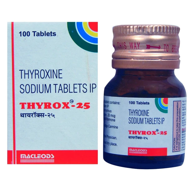 Thyrox 25 Tablet - 1 Bottle of 100 Tablets