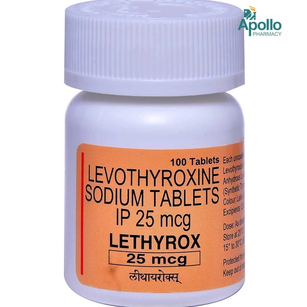 Lethyrox 25 mcg Tablet - 1 Bottle Of 100 Tablets