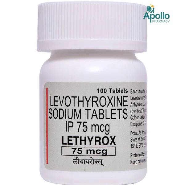 Lethyrox 75 mcg Tablet - 1 Bottle Of 100 Tablets