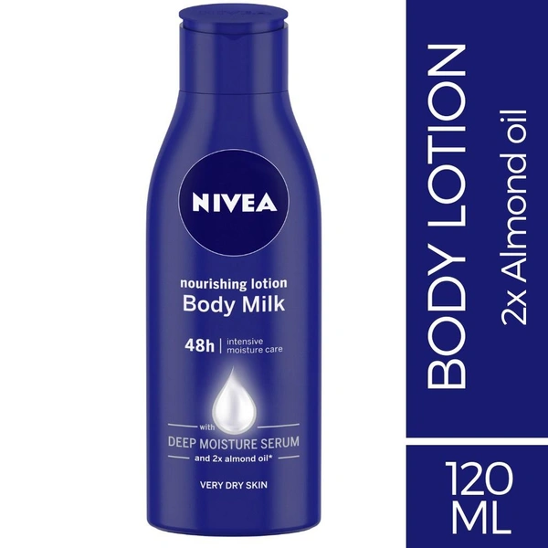 Nivea Body Lotion Nourishing Body Milk with Almond Oil And Vitamin E - 120ml