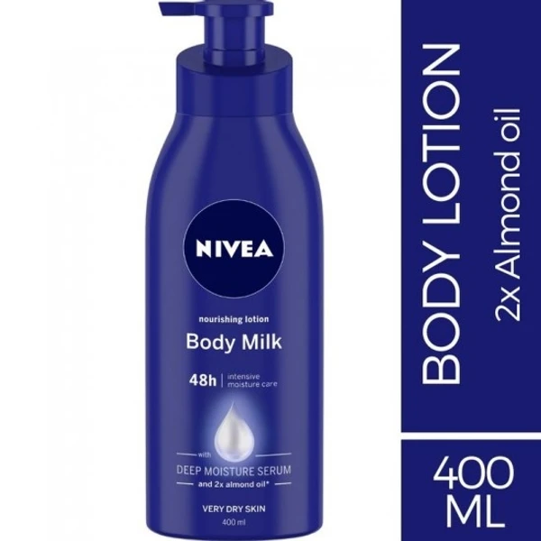 Nivea Body Lotion Nourishing Body Milk with Almond Oil And Vitamin E - 400ml