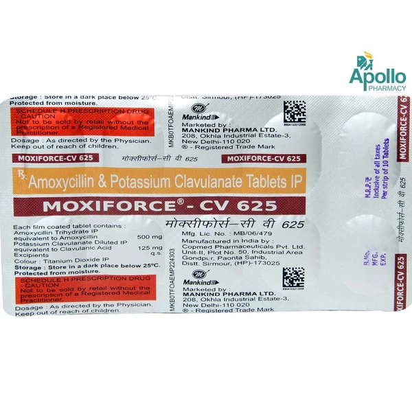 Moxiforce CV 625 - 1 Tablet