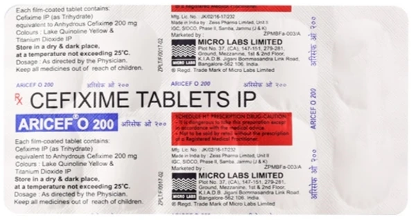 Aricef O 200 - 1 Tablet