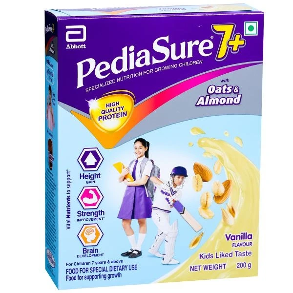 PediaSure 7+ with Oats & Almond - 200gm, Vanilla