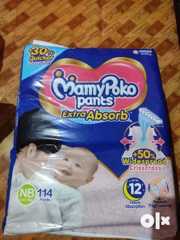 Mamy Poko Extra Absorb For New Born baby Diaper pants - NB, 114 Diapers