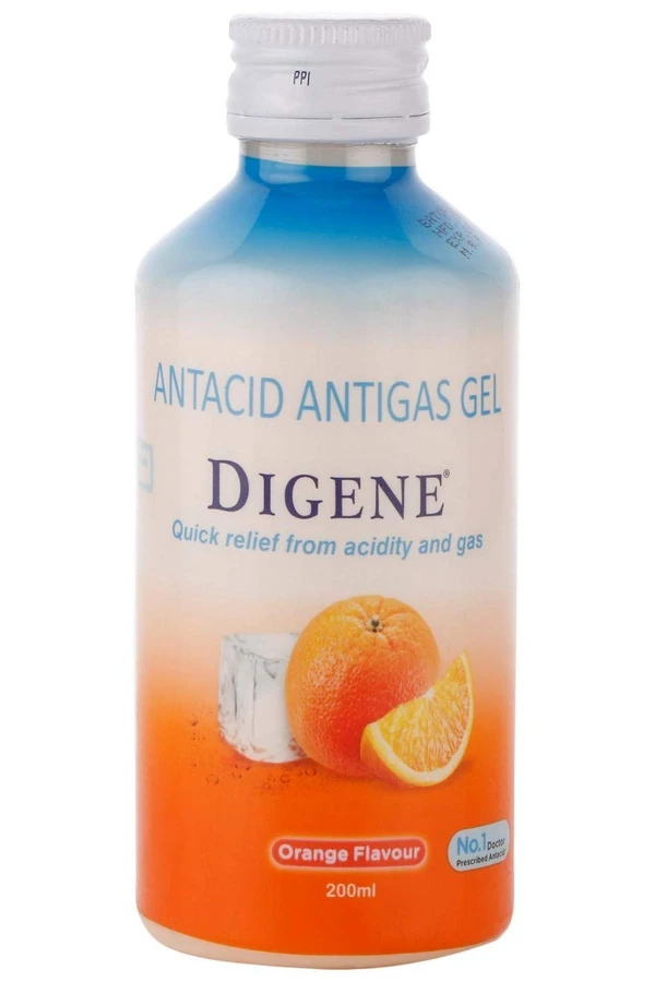 Digene Acidity & Gas Relief Gel - 200ml, Orange