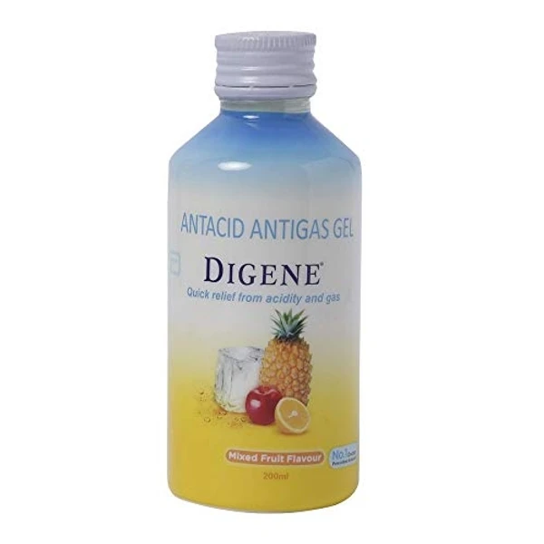 Digene Acidity & Gas Relief Gel - 200ml, Mixed Fruit