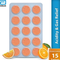 Digene Acidity & Gas Relief Tablet - Orange, 1 Strip
