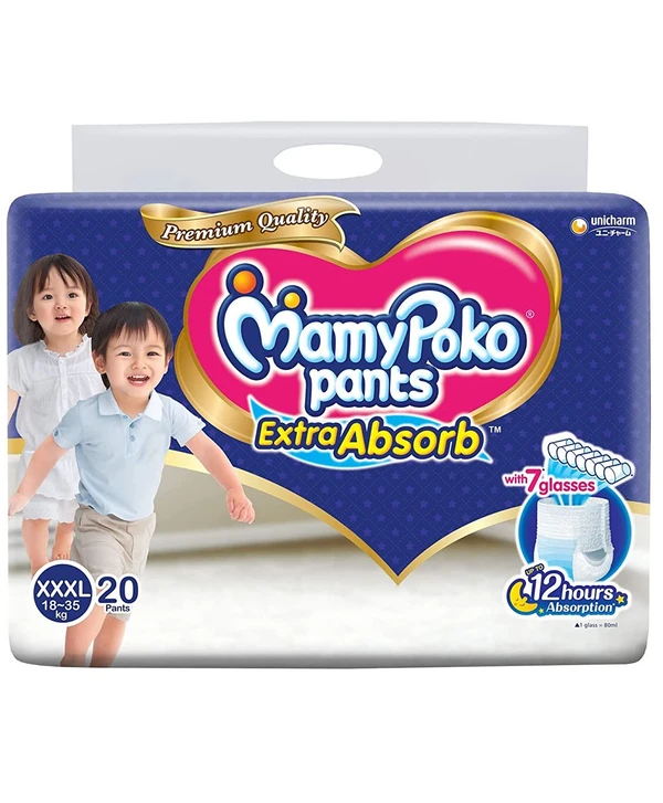 Mamy Poko Extra Absorb Diaper Pants - XXXL, 20 Diapers