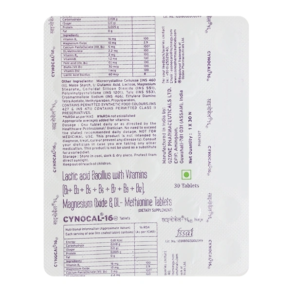 Cynocal 16 RF Tablet - 1 Tablet