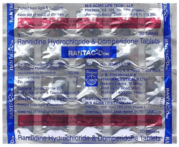 Rantac Dom Tablet - 1 Strip