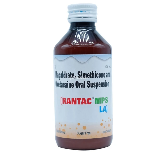 Rantac Mps LA Oral Suspension - Mint Sugar Free, 200ml