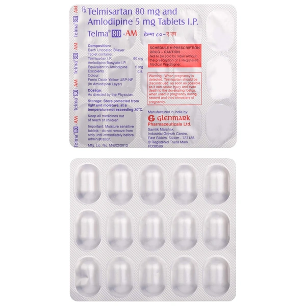 Telma 80 AM Tablet  - 1 Strip