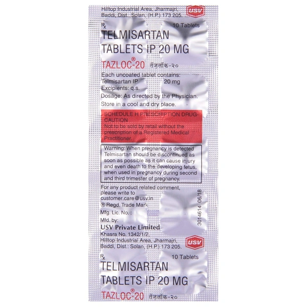Tazloc 20 Tablet  - 1 Strip