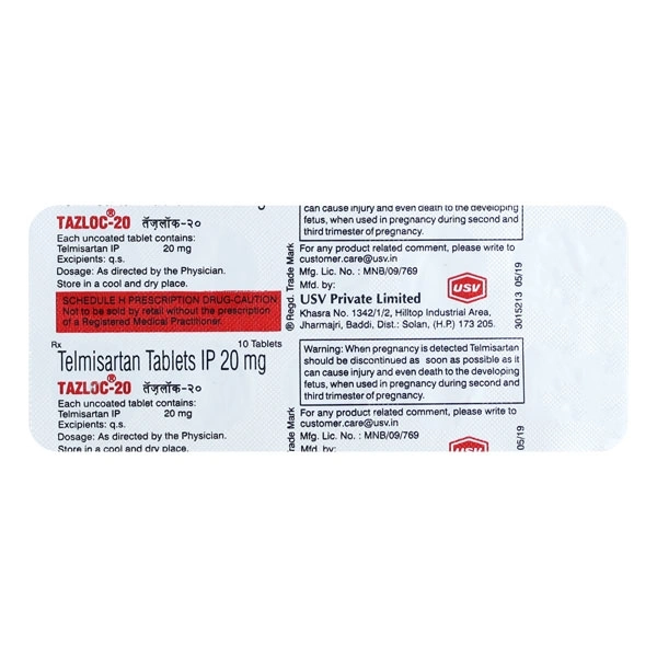 Tazloc 20 Tablet  - 1 Strip