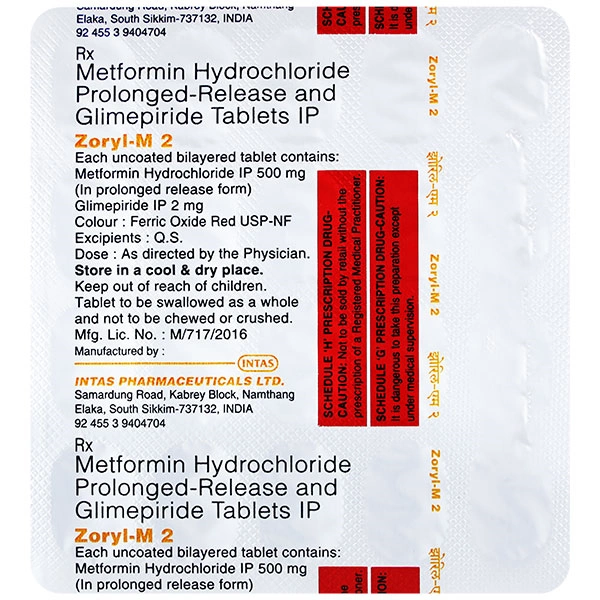 Zoryl M2 - 1 Tablet
