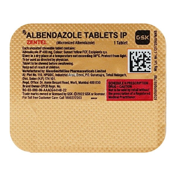 Zentel Chewable Tablet - 1 Strip
