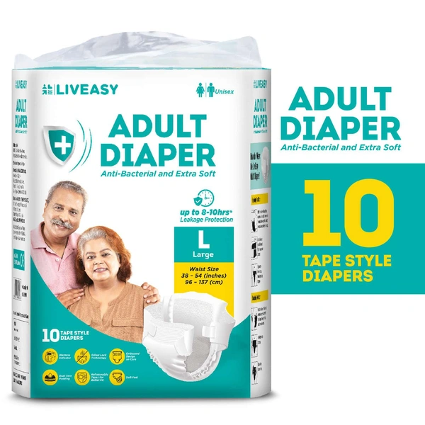 Adult Daiper - Large, 10 Piece