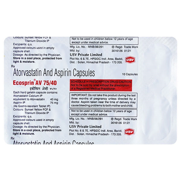 Ecosprin AV 75 - 1 strip