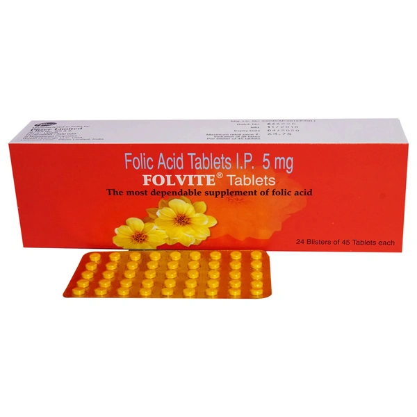 Folvite 5mg Tablet - 1 Strip