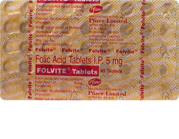 Folvite 5mg Tablet - 1 Strip