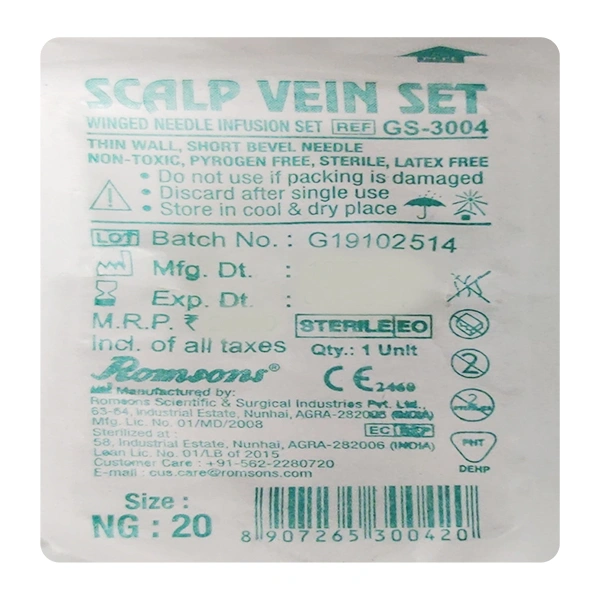 Infusion Set Scalp Vein Set - 1 Peice