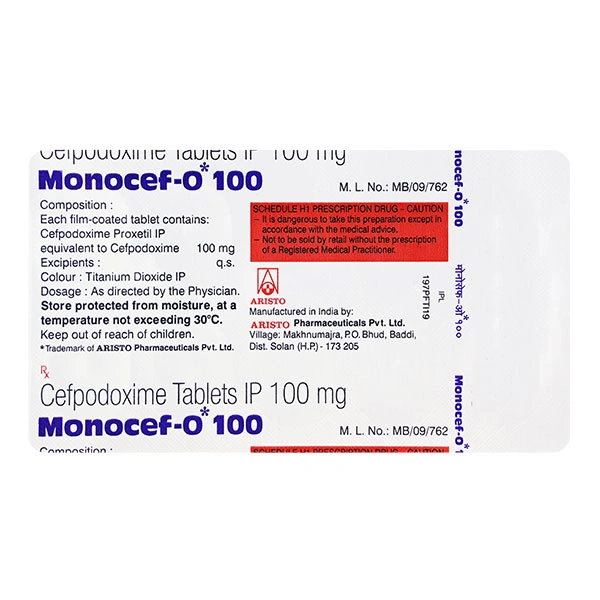 Monocef O 100 Tablet - 1 Strip