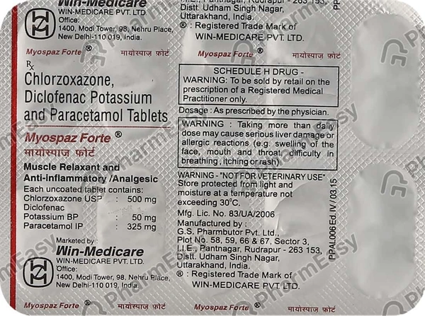 Myospaz Forte Tablet - 1 Strip