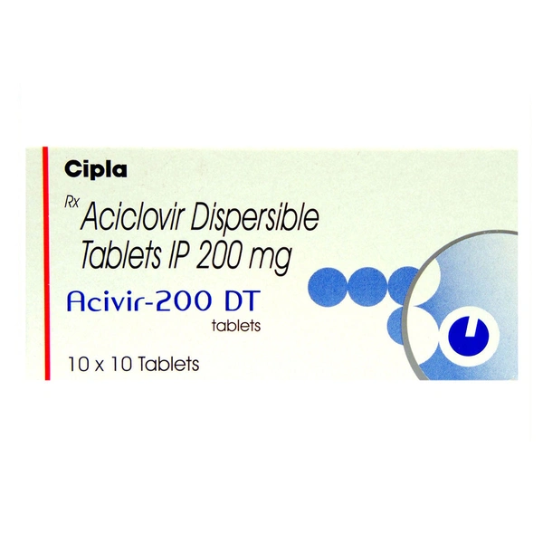 Acivir 200 DT Tablet - 1 Strip