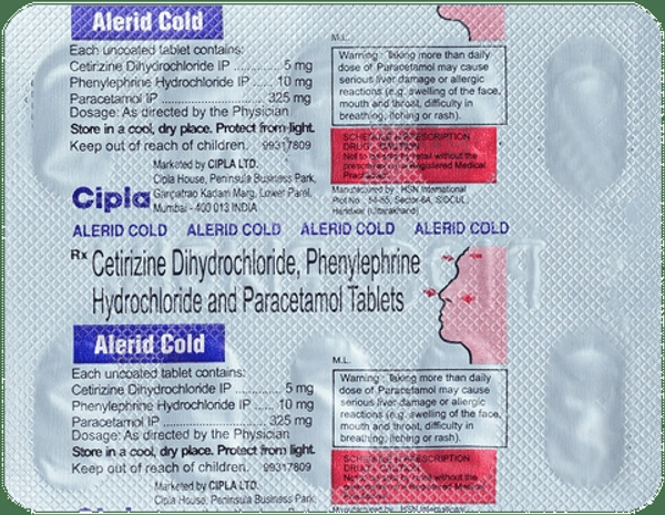 Alerid Cold Tablet - 1 Strip