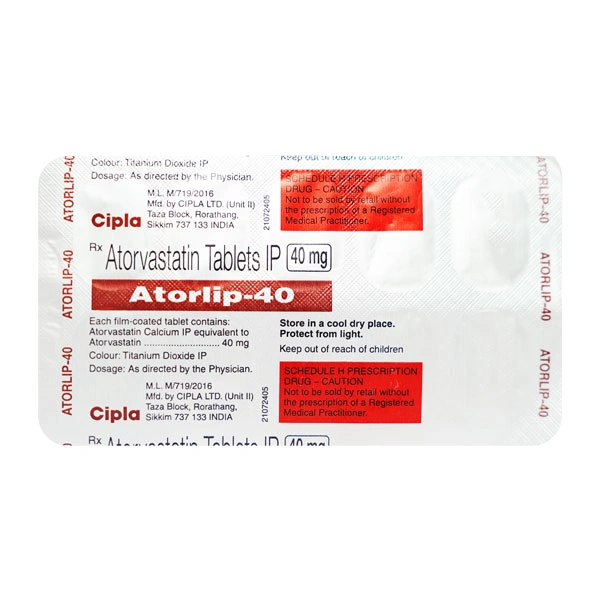 Atorlip 40 TabletshareWritten By Dr. Anuj Saini, MMST, MBBS - 1 Strip