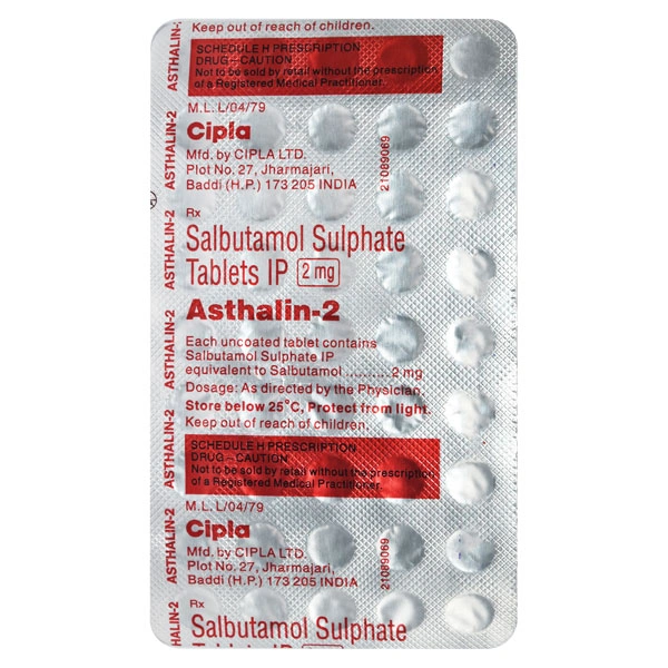 Asthalin 2 Tablet - 1 Strip