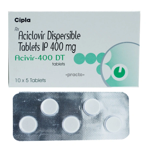 Acivir 400 DT Tablet - 1 Strip