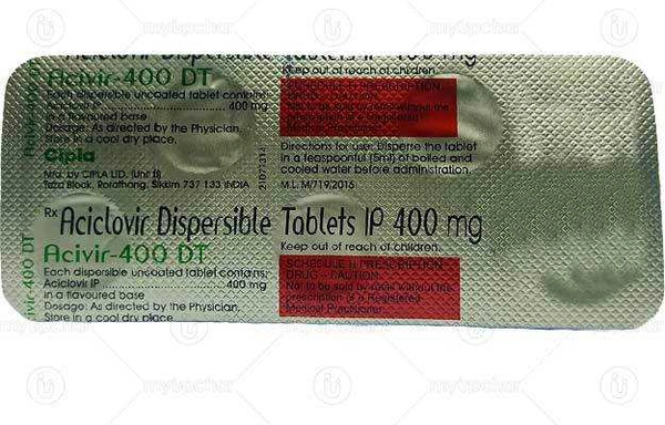 Acivir 400 DT Tablet - 1 Strip