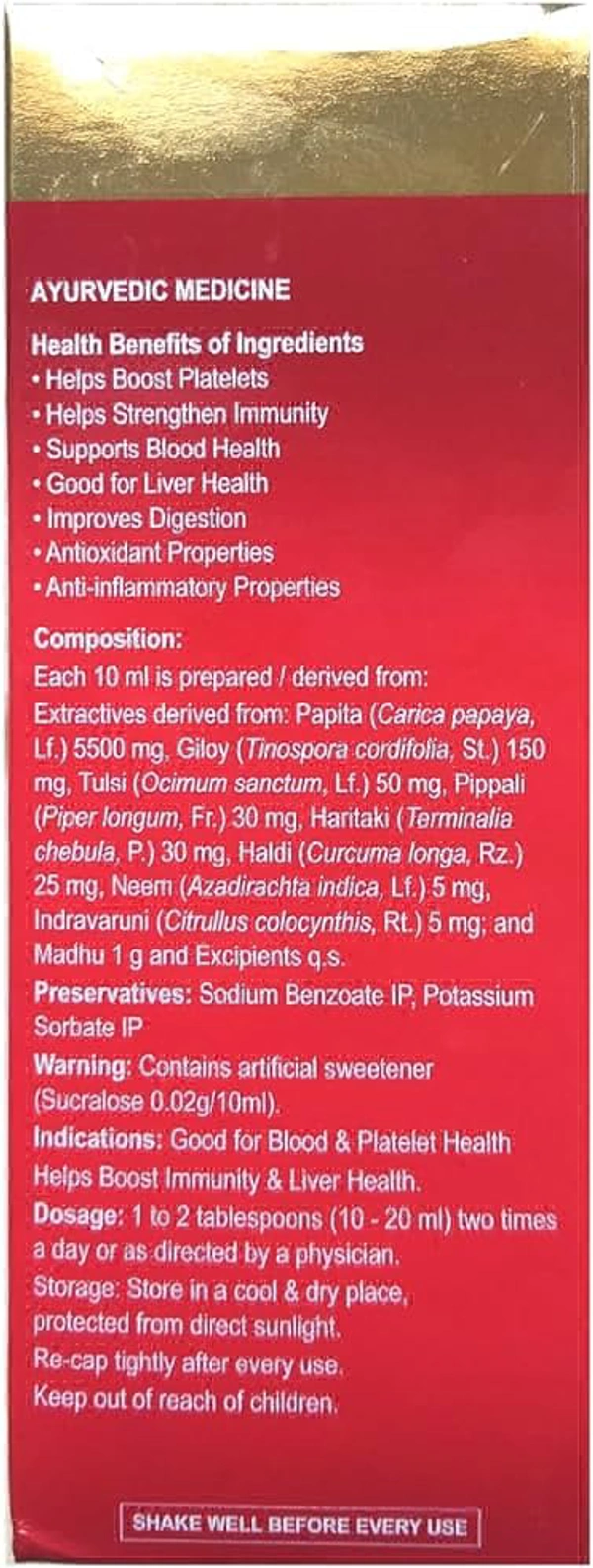 Dabur Platiforte Syrup - 200ml