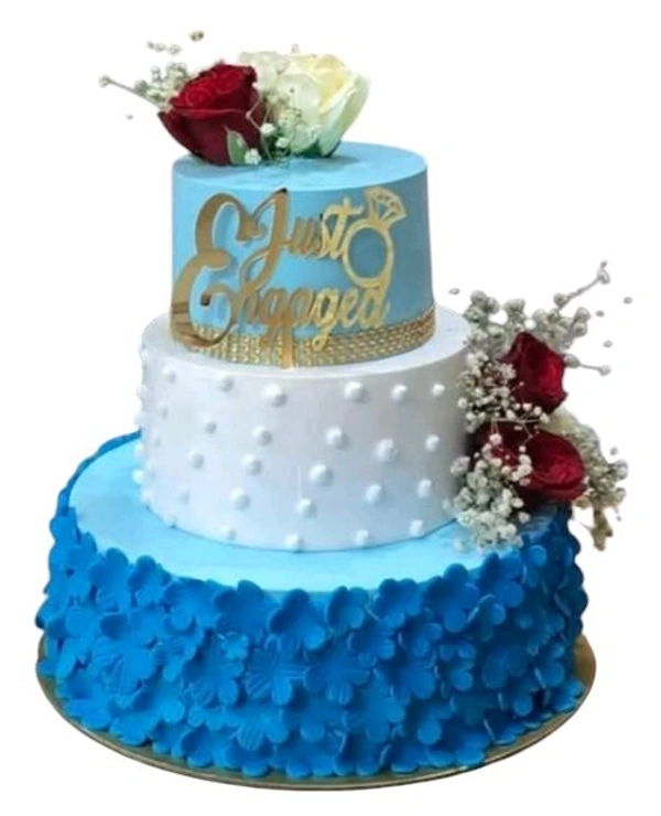 Floral Engagement Cake - 1 Kg
