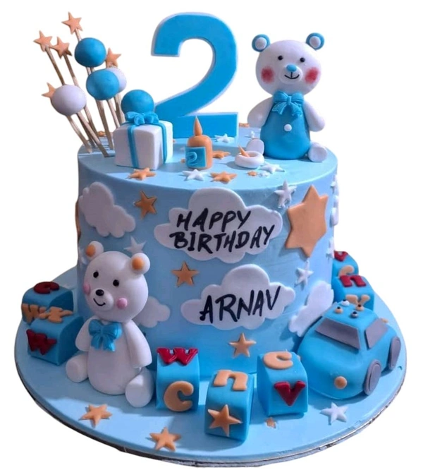 Taddy Bear Happy Birthday Cake - 1 Kg