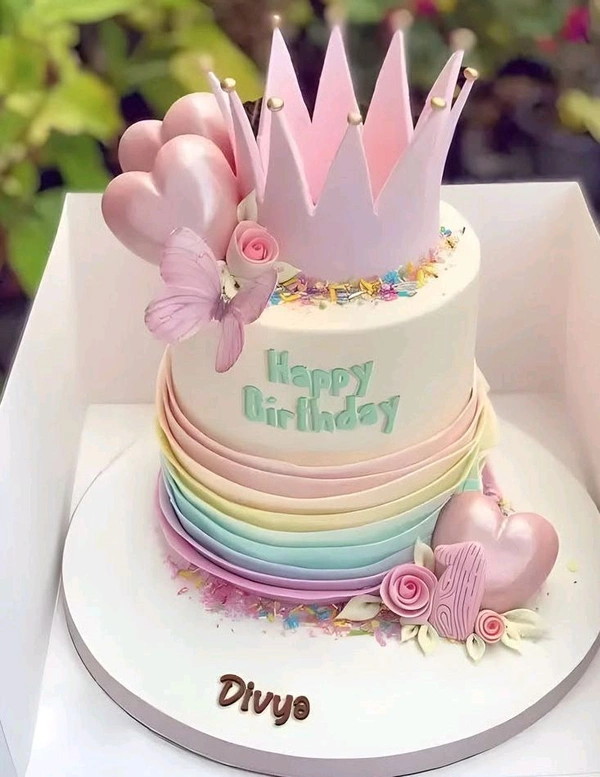 Pink Crown Dreamy Birthday Cake - 9 Kg