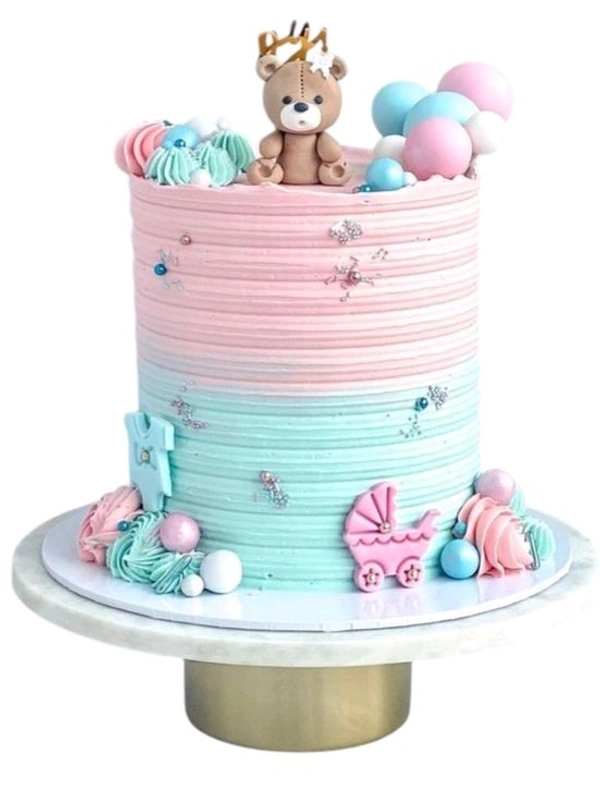 Pink And Blue Swirl Cake - 1kg