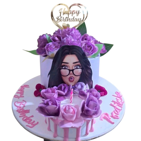 Floral Portrait Cake - 7 Kg