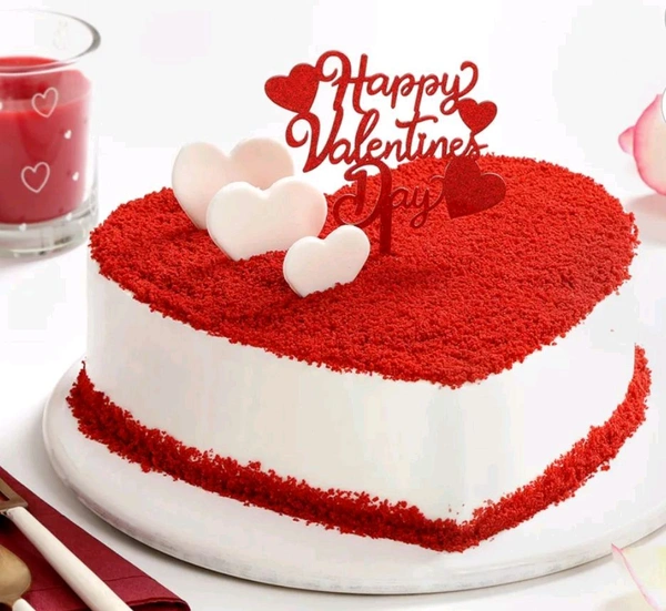 Pink Heart Shaped Rosette Cake - 8 Kg